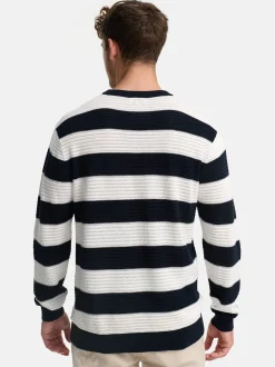 Indicode Herren Strickpullover - INTidsel in marine weiß