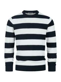 Indicode Herren Strickpullover - INTidsel in marine weiß