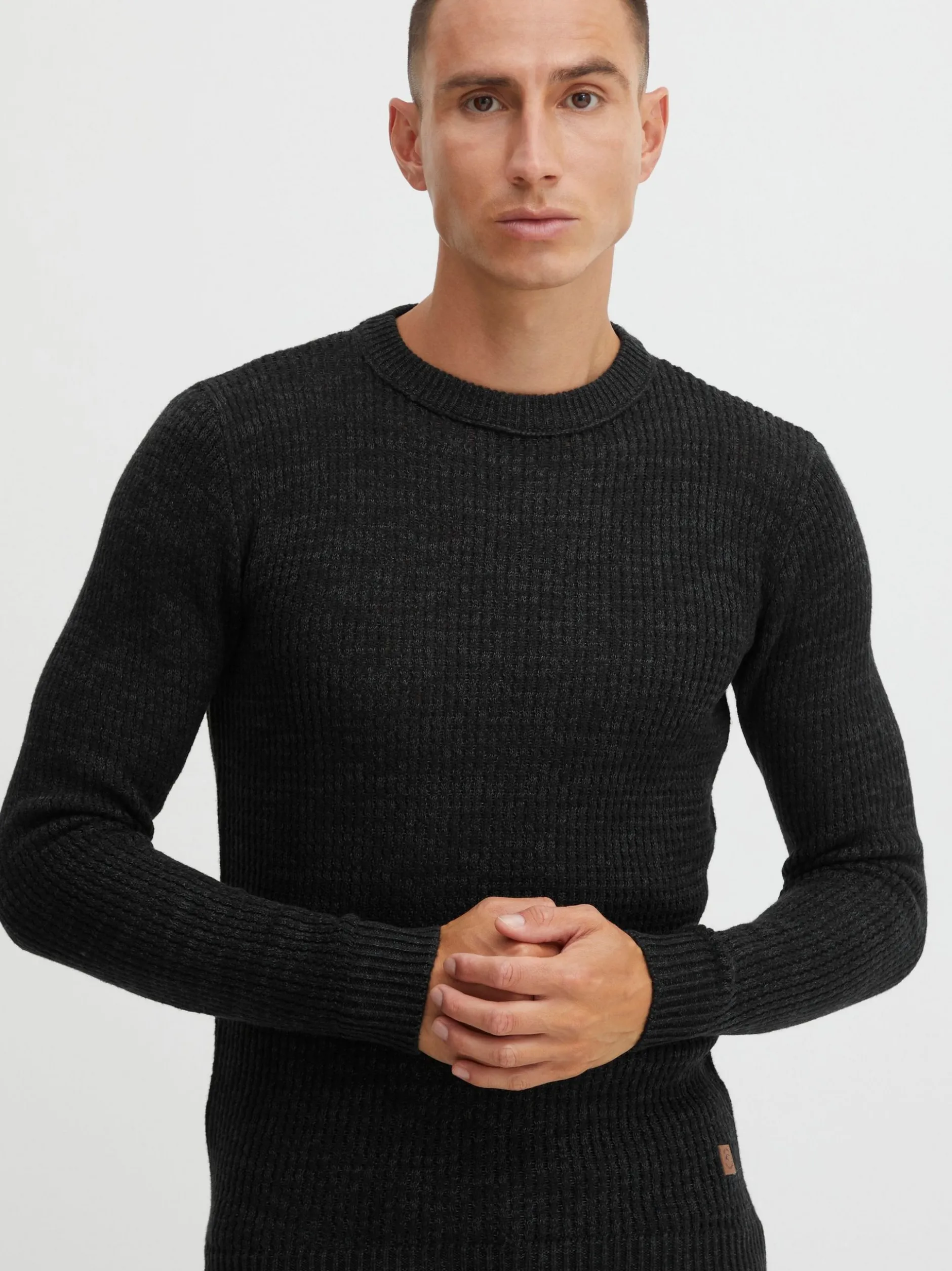 Indicode Herren Strickpullover - IDValerio in schwarz