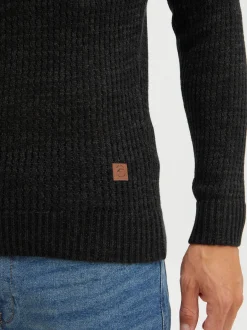 Indicode Herren Strickpullover - IDValerio in schwarz