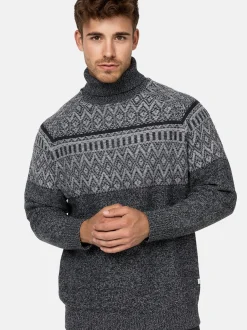 Indicode Herren Strickpullover - INThomus in anthrazit