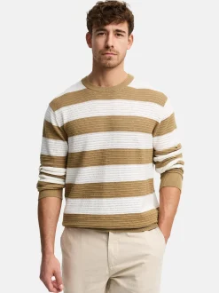 Indicode Herren Strickpullover - INTidsel in beige weiß