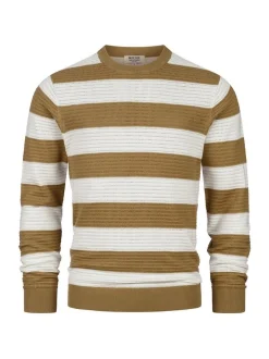 Indicode Herren Strickpullover - INTidsel in beige weiß