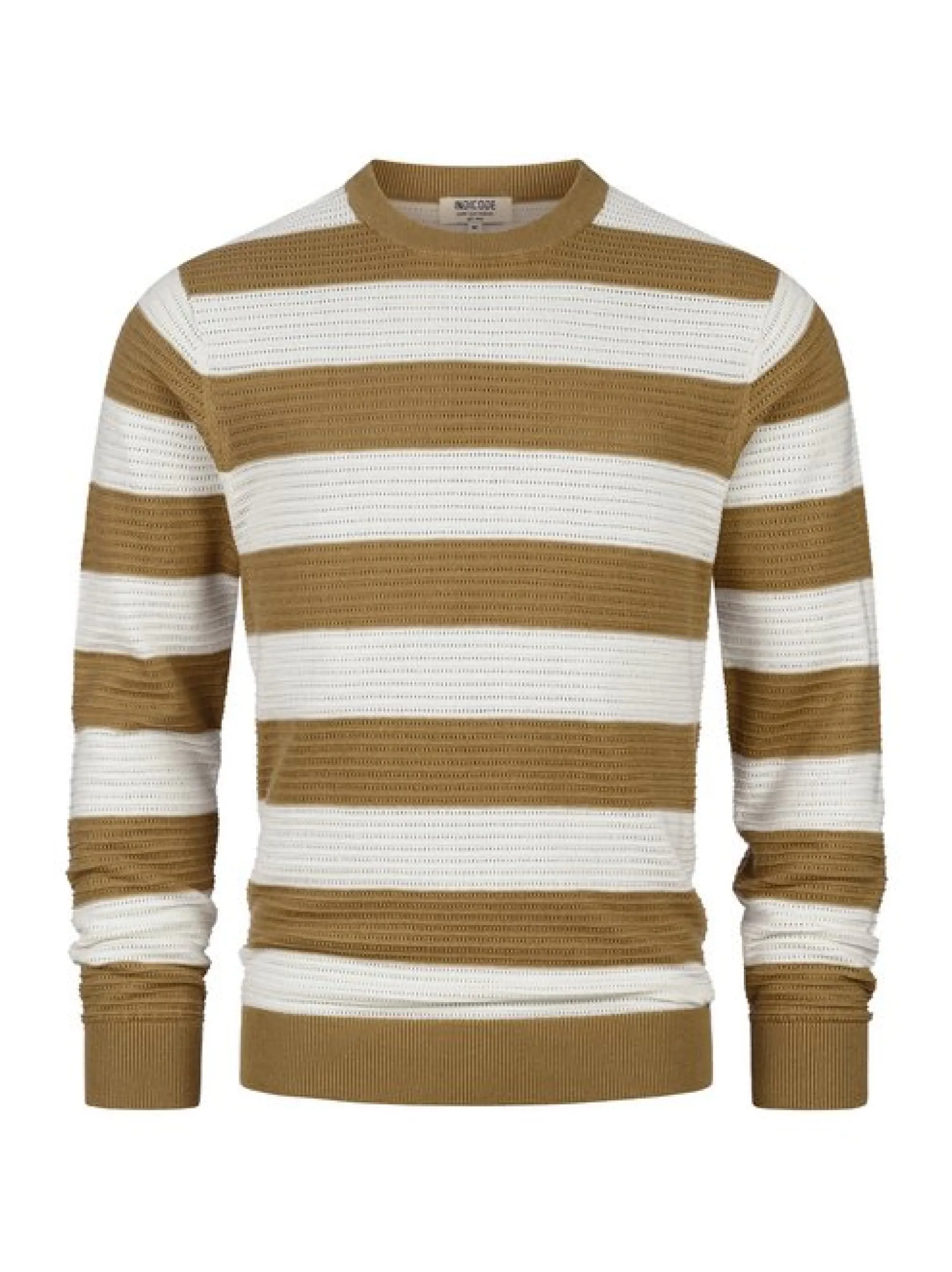 Indicode Herren Strickpullover - INTidsel in beige weiß