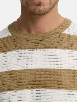 Indicode Herren Strickpullover - INTidsel in beige weiß