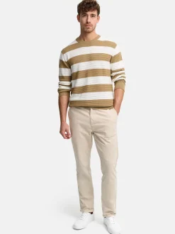 Indicode Herren Strickpullover - INTidsel in beige weiß