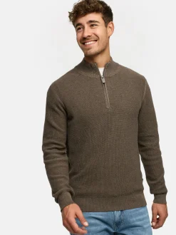 Indicode Herren Strickpullover - INBull in grau