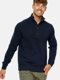 Indicode Herren Strickpullover - INIsalu in marine