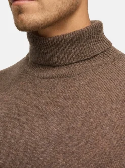 Indicode Herren Strickpullover - INMargous Roll Neck in braun