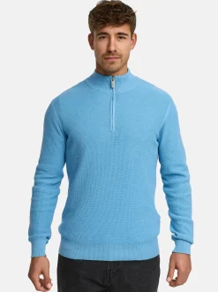 Indicode Herren Strickpullover - INBull in blau