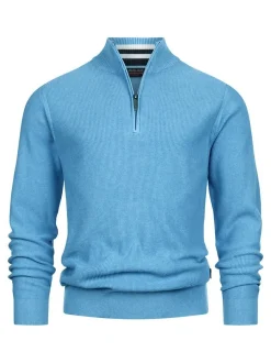 Indicode Herren Strickpullover - INBull in blau
