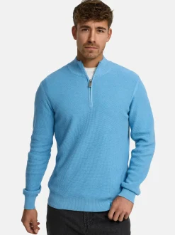 Indicode Herren Strickpullover - INBull in blau