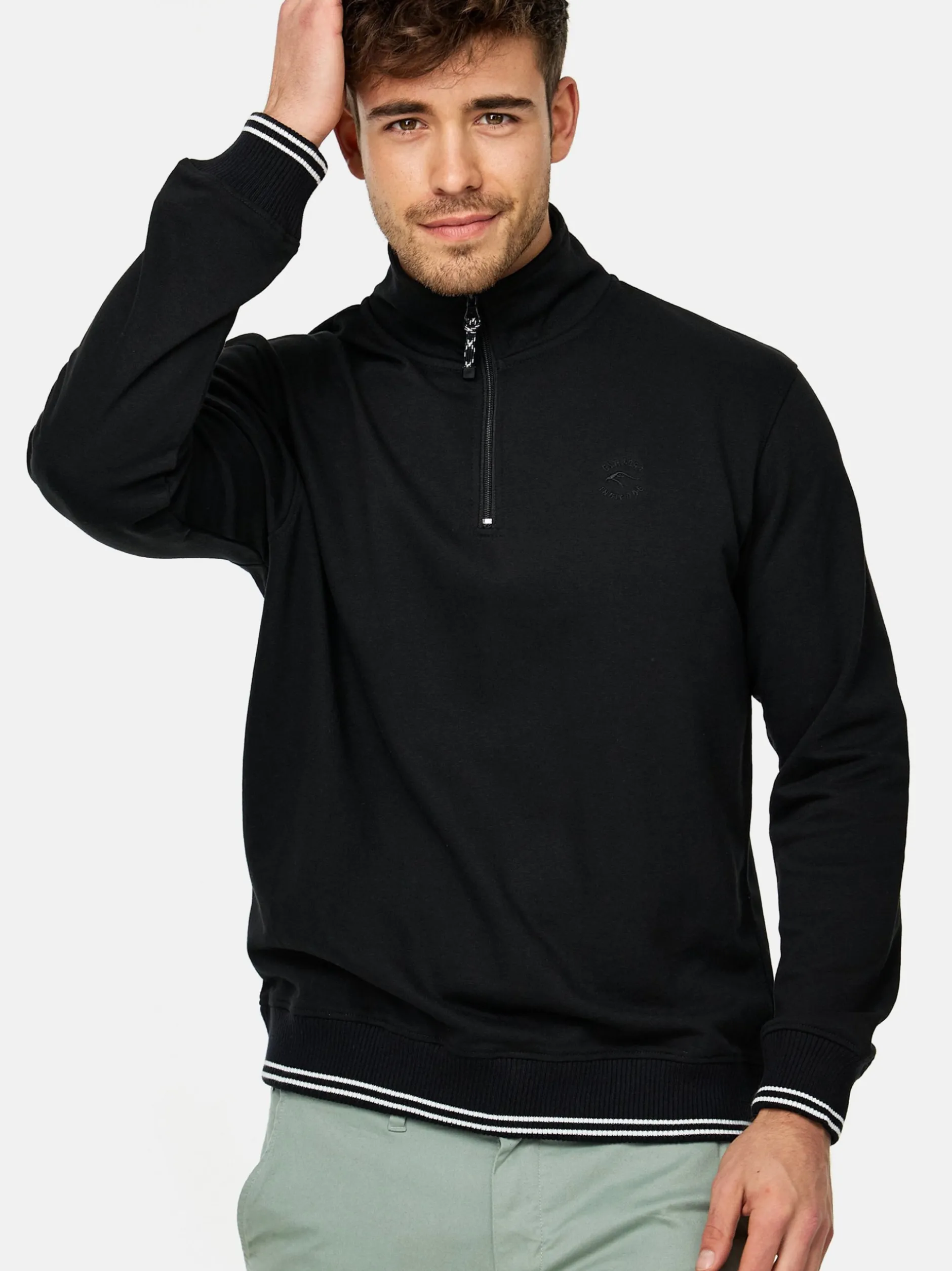 Indicode Herren Sweatshirt - INNate in schwarz