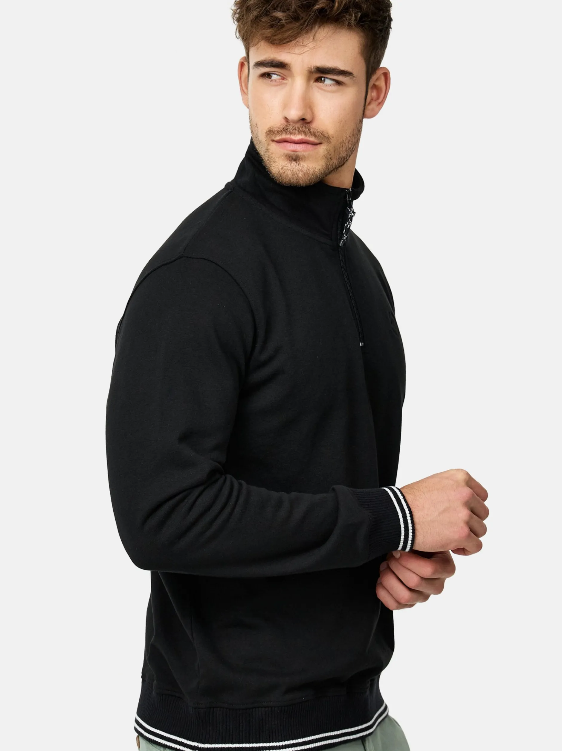 Indicode Herren Sweatshirt - INNate in schwarz