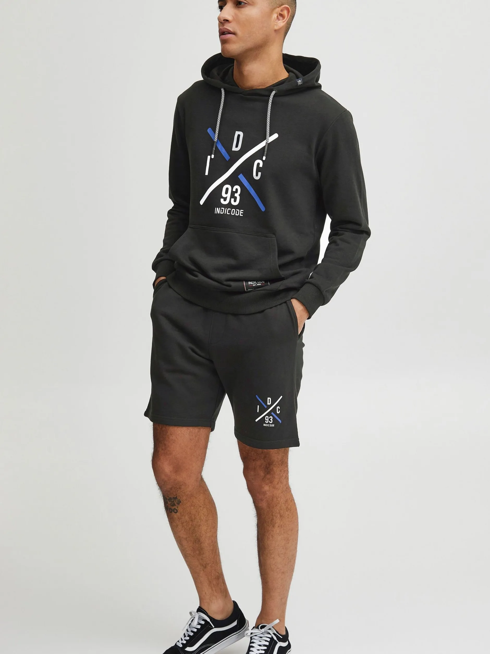 Indicode Herren Sweatshorts - IDHallum in schwarz