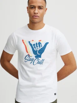 Indicode Herren T-Shirt - IDDaniel in weiß