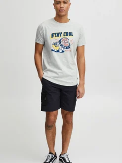 Indicode Herren T-Shirt - IDDaniel in grau