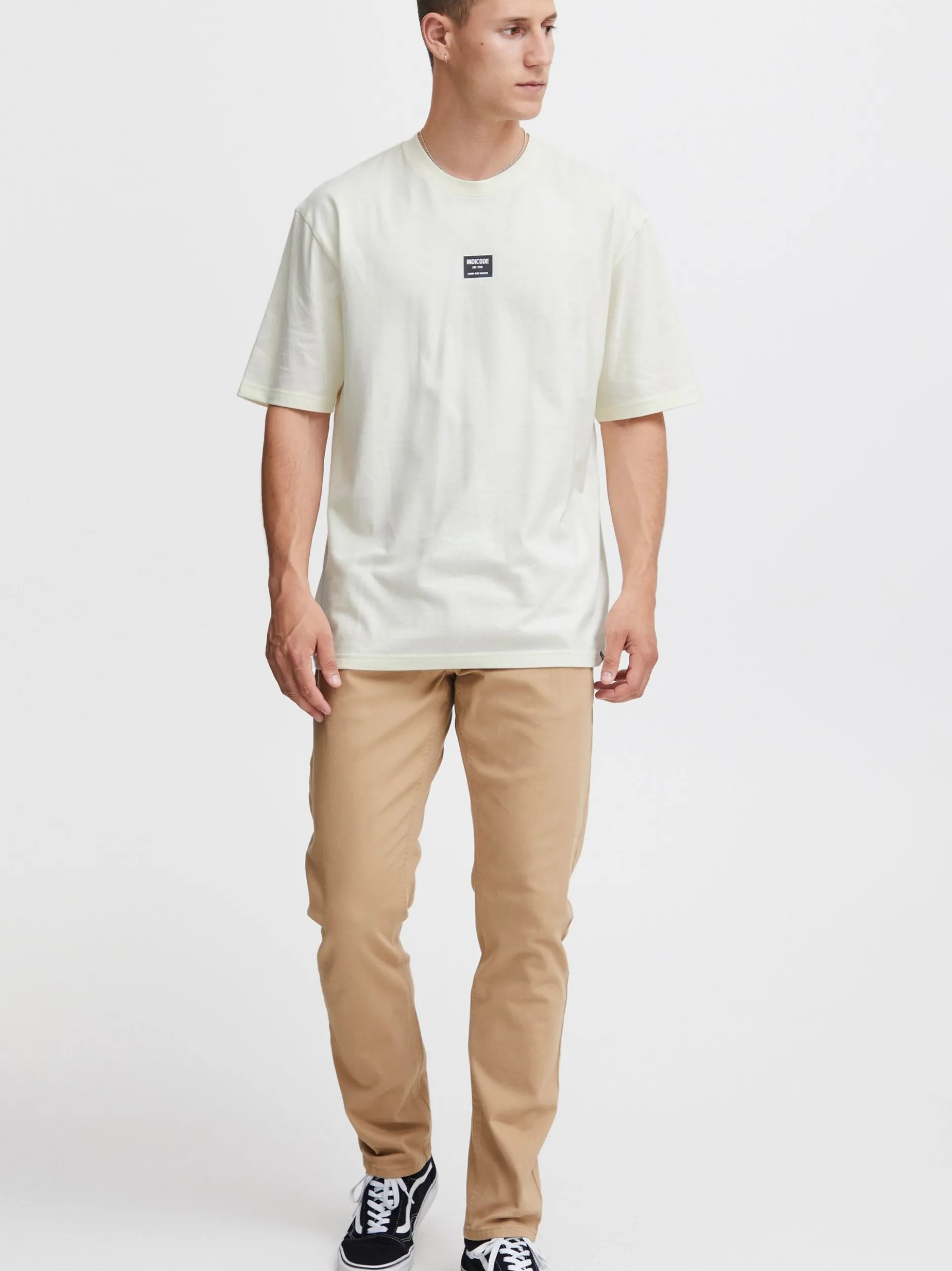 Indicode Herren T-Shirt - IDGrela in weiß