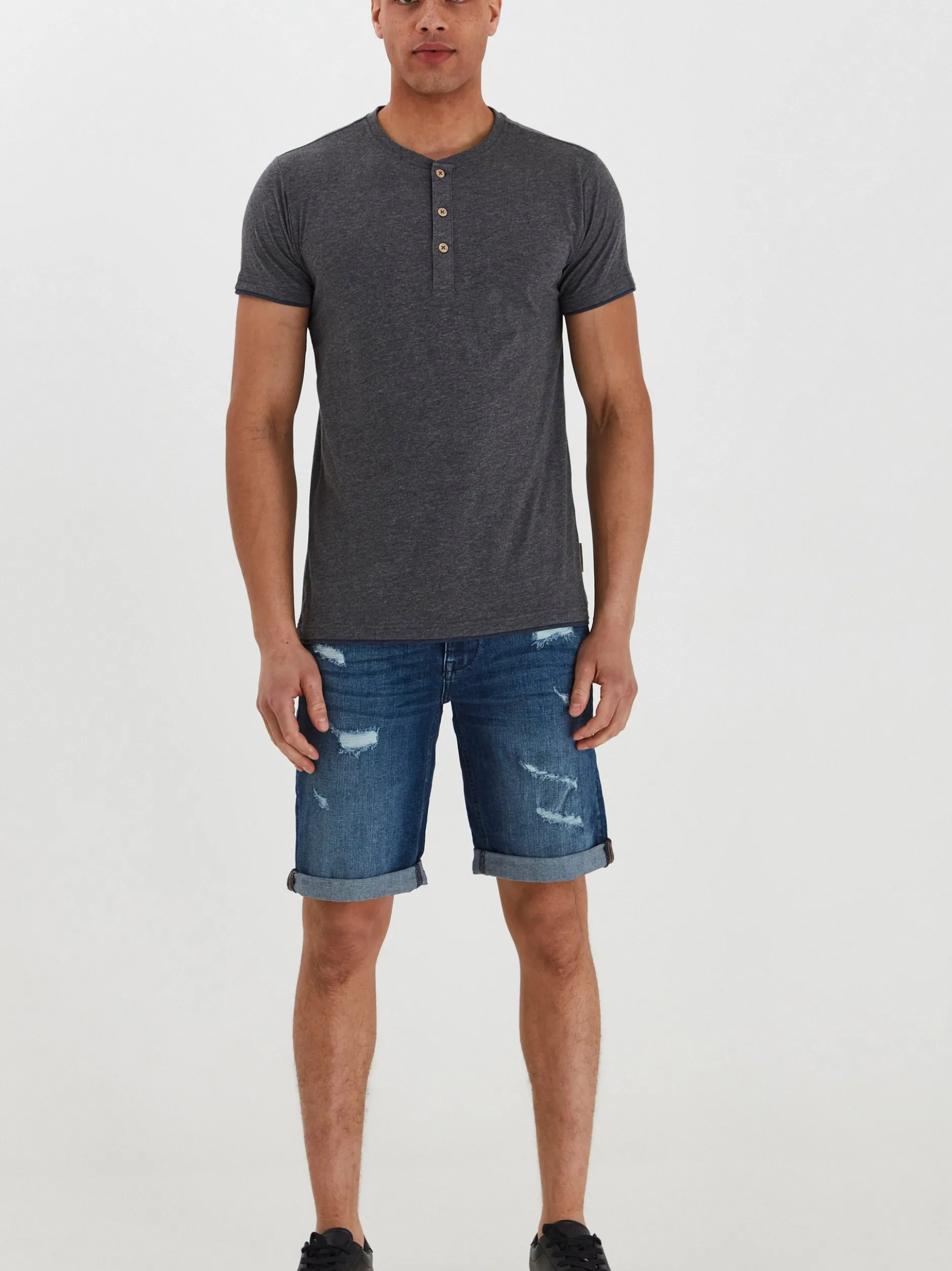 Indicode Herren T-shirt - IDTony in grau