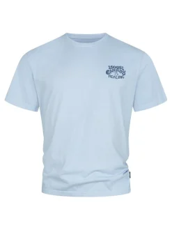 Indicode Herren T-Shirt - INBlank in hellblau blau