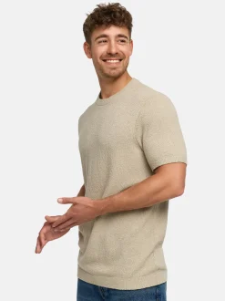 Indicode Herren T-Shirt - INBrokbell in beige grau