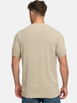 Indicode Herren T-Shirt - INBrokbell in beige grau