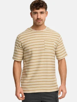 Indicode Herren T-Shirt - INDrop in beige mehrfarbig