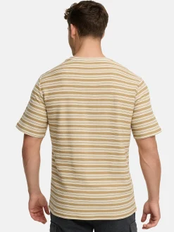 Indicode Herren T-Shirt - INDrop in beige mehrfarbig