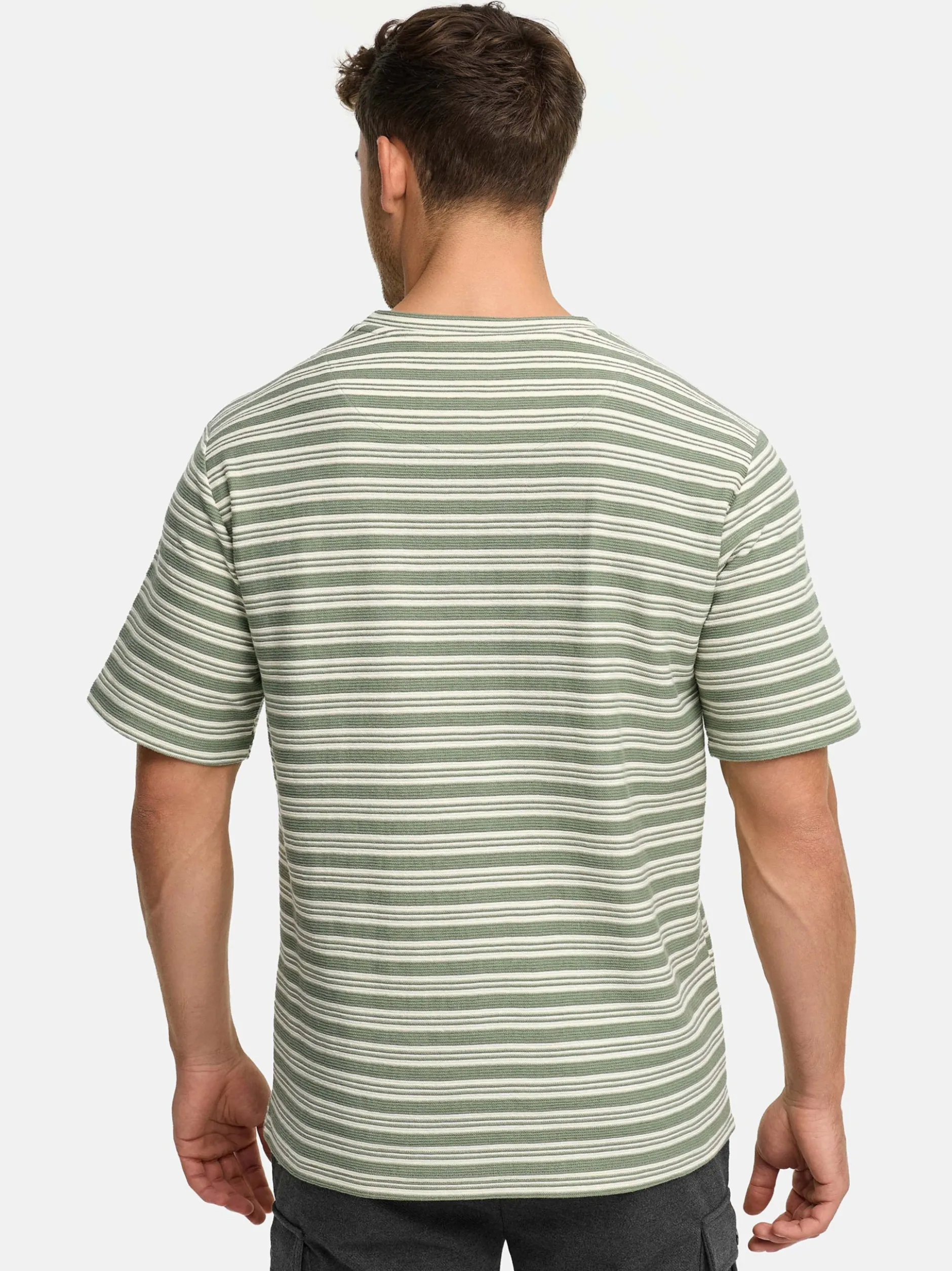 Indicode Herren T-Shirt - INDrop in blau mehrfarbig