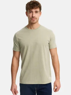 Indicode Herren T-Shirt - INHerbst in grün khaki