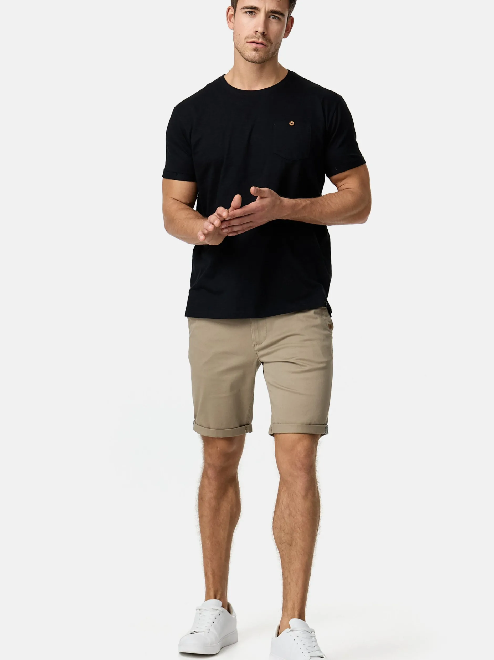 Indicode Herren T-Shirt - INJon in schwarz
