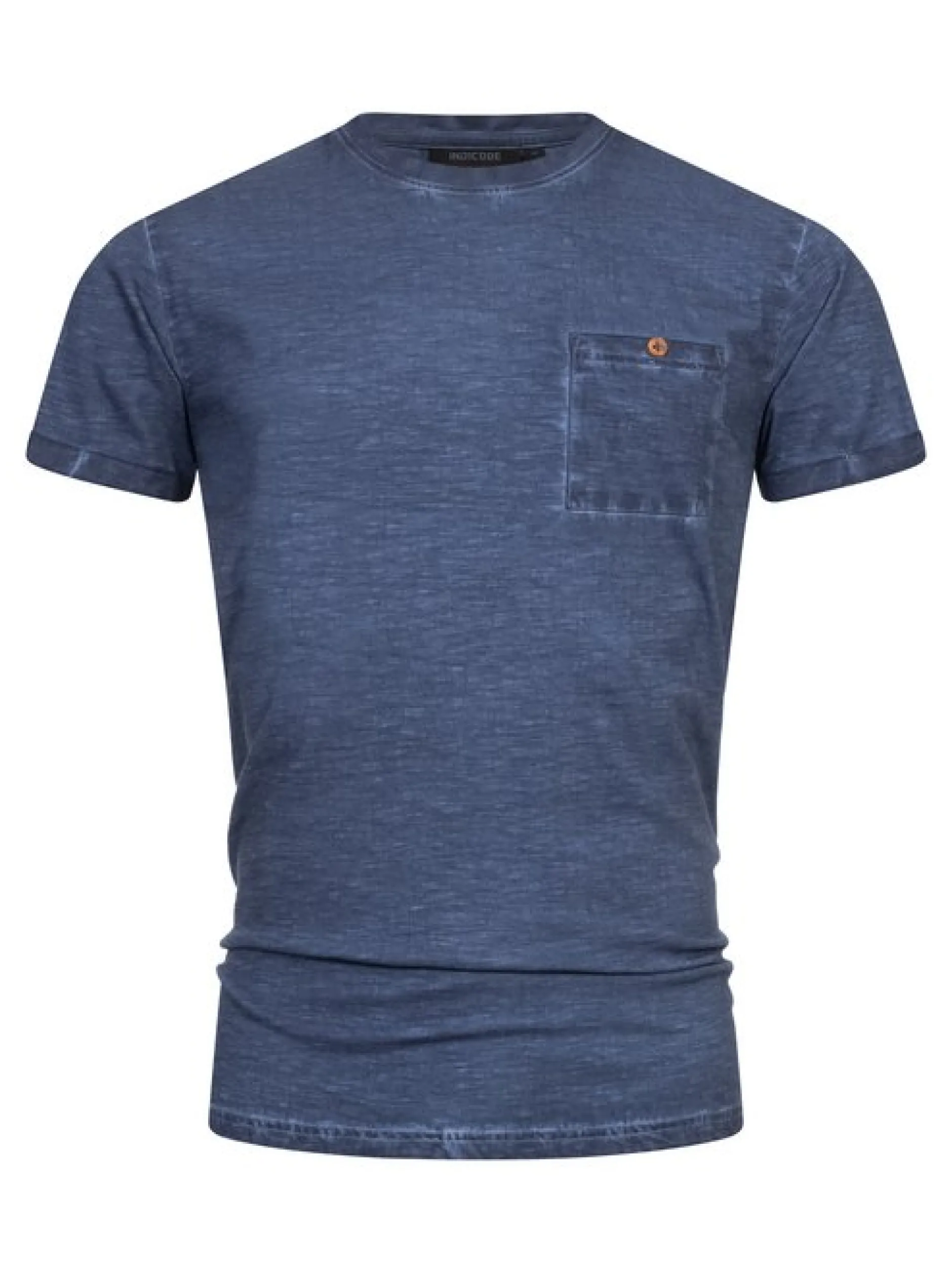 Indicode Herren T-Shirt - INKilmon in denim blau
