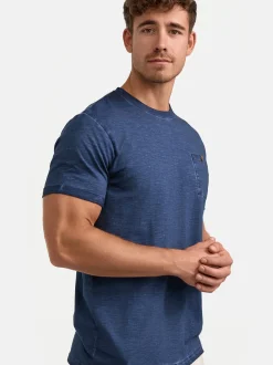 Indicode Herren T-Shirt - INKilmon in denim blau