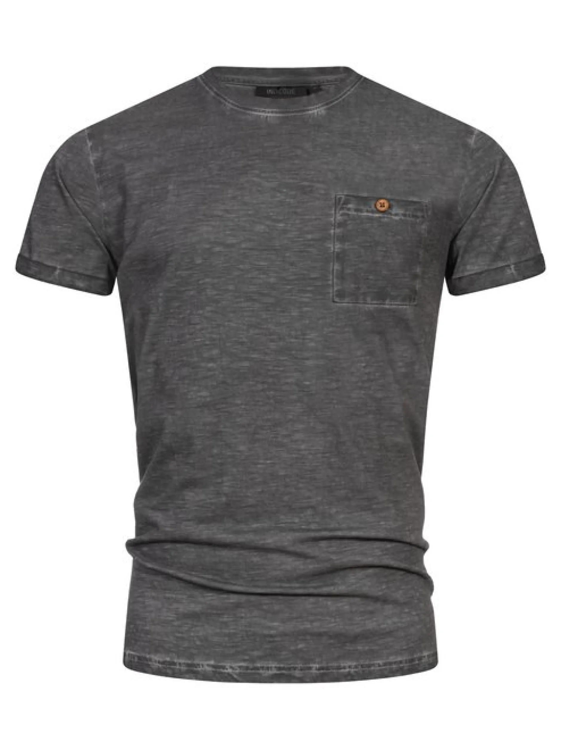 Indicode Herren T-Shirt - INKilmon in anthrazit grau