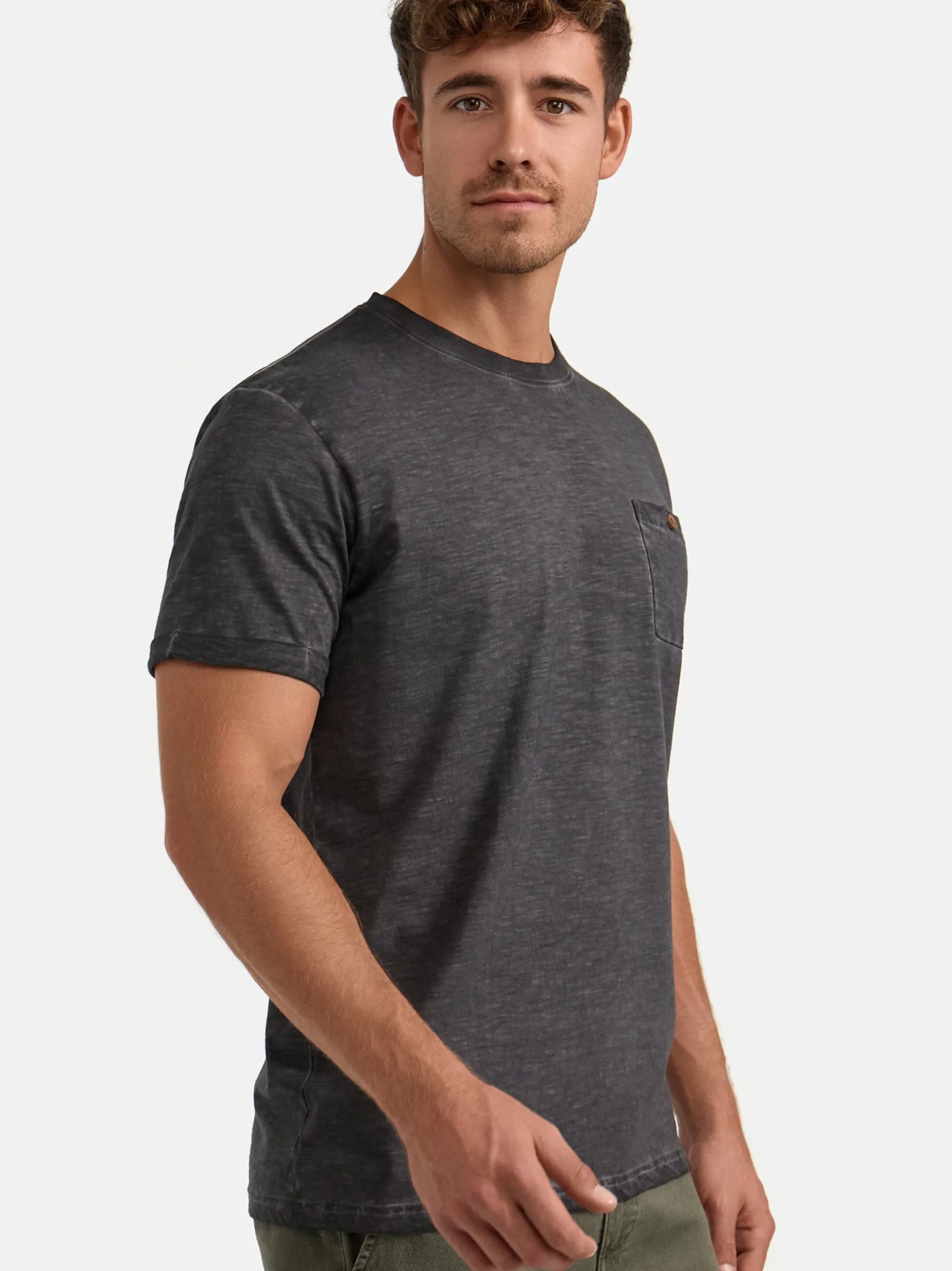 Indicode Herren T-Shirt - INKilmon in anthrazit grau