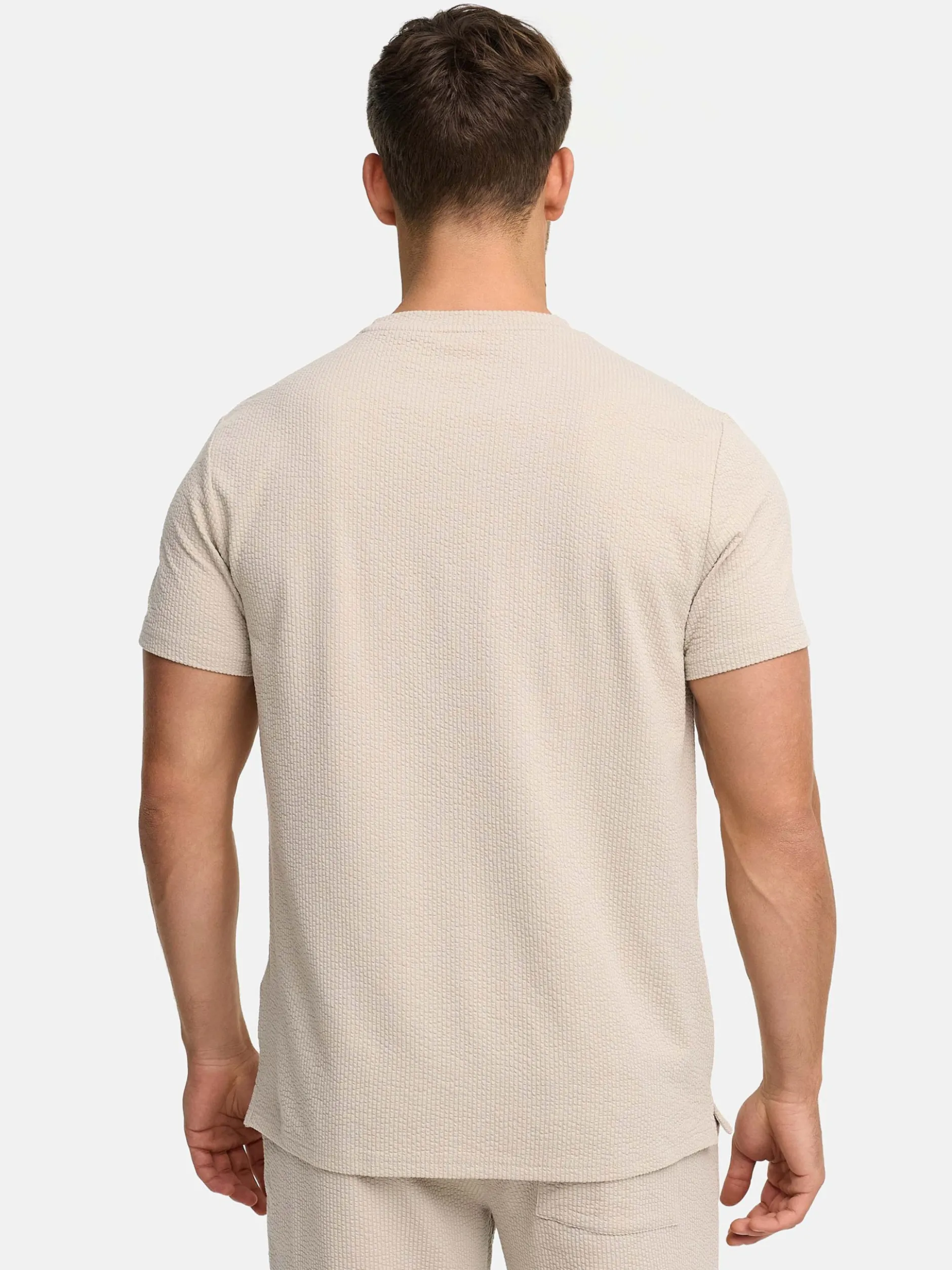 Indicode Herren T-Shirt - INNogo in taupe beige