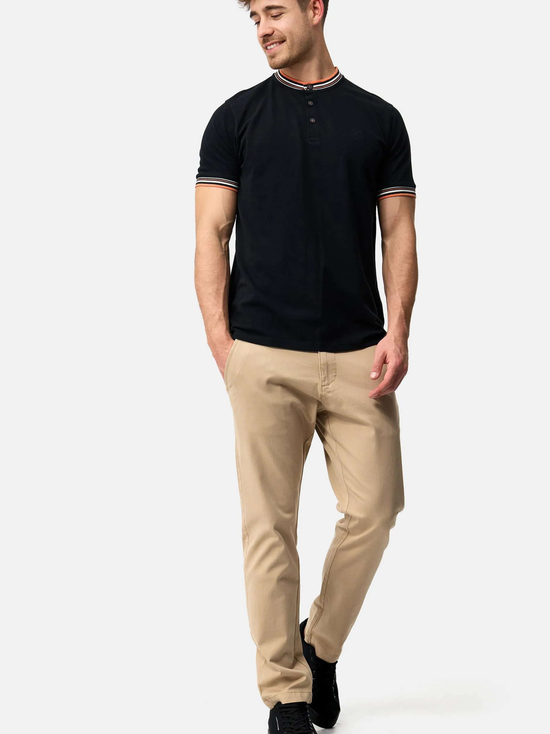 Indicode Herren T-Shirt - INOdell in schwarz