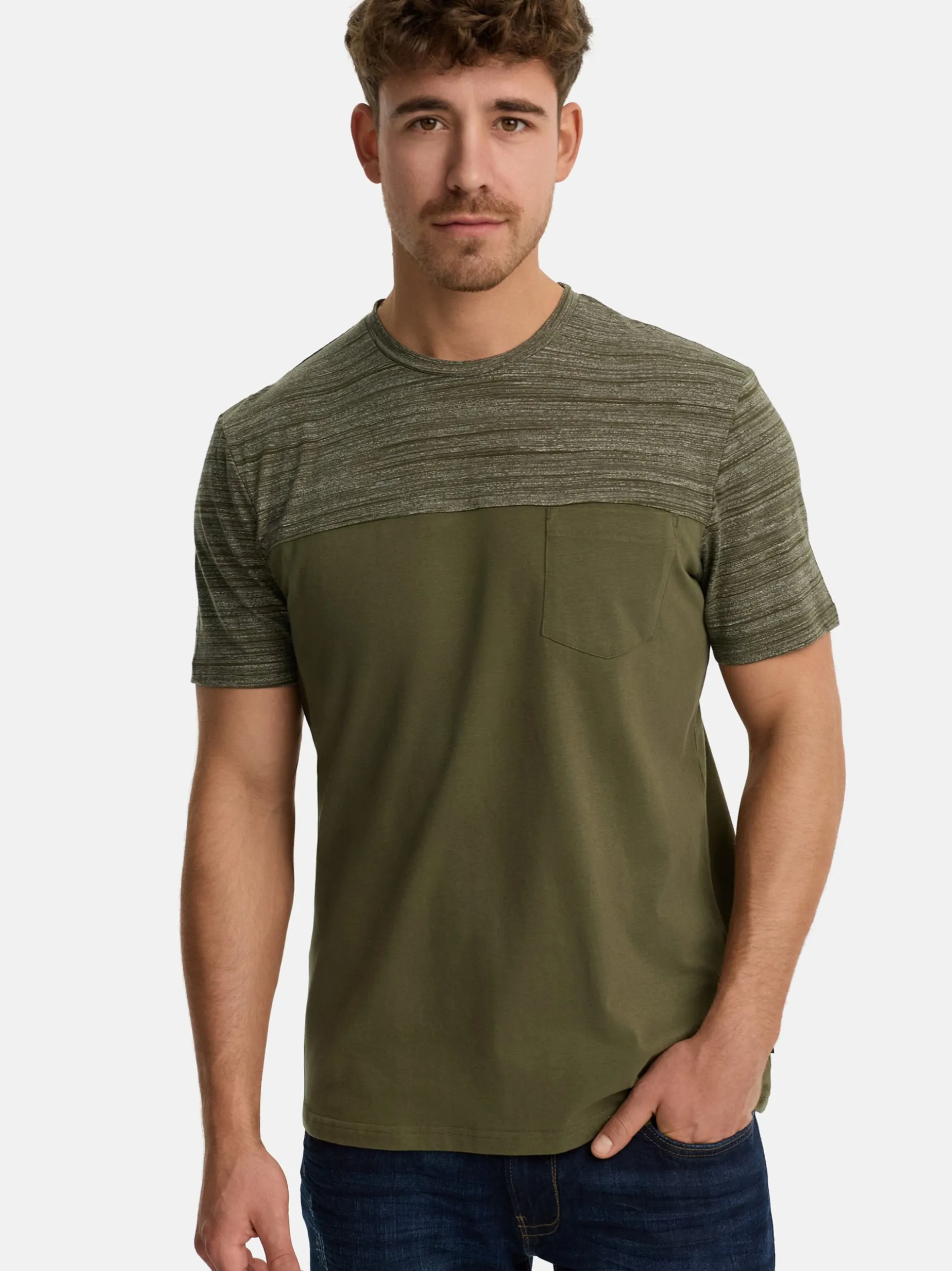Indicode Herren T-Shirt - INSprings in khaki