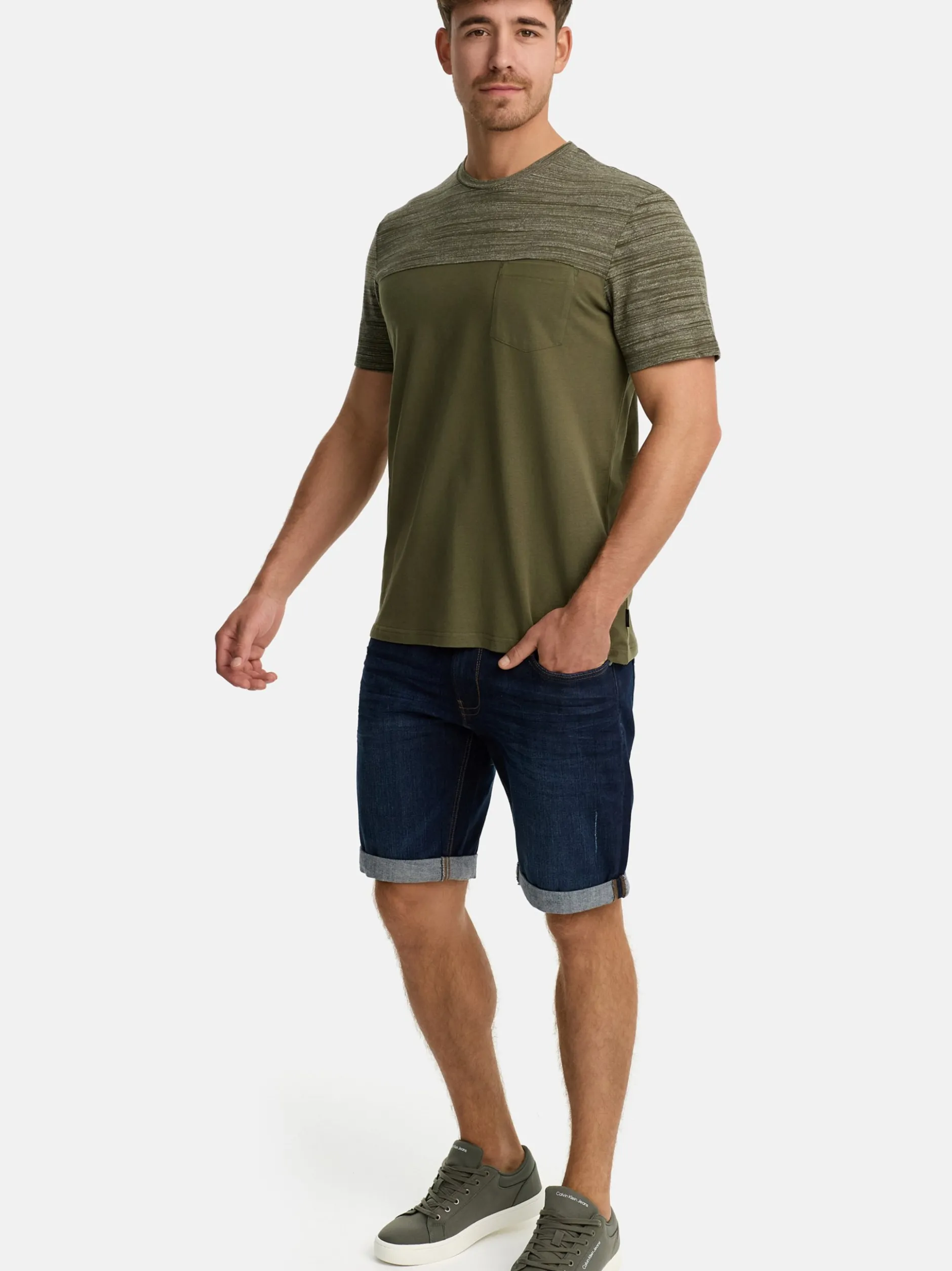 Indicode Herren T-Shirt - INSprings in khaki
