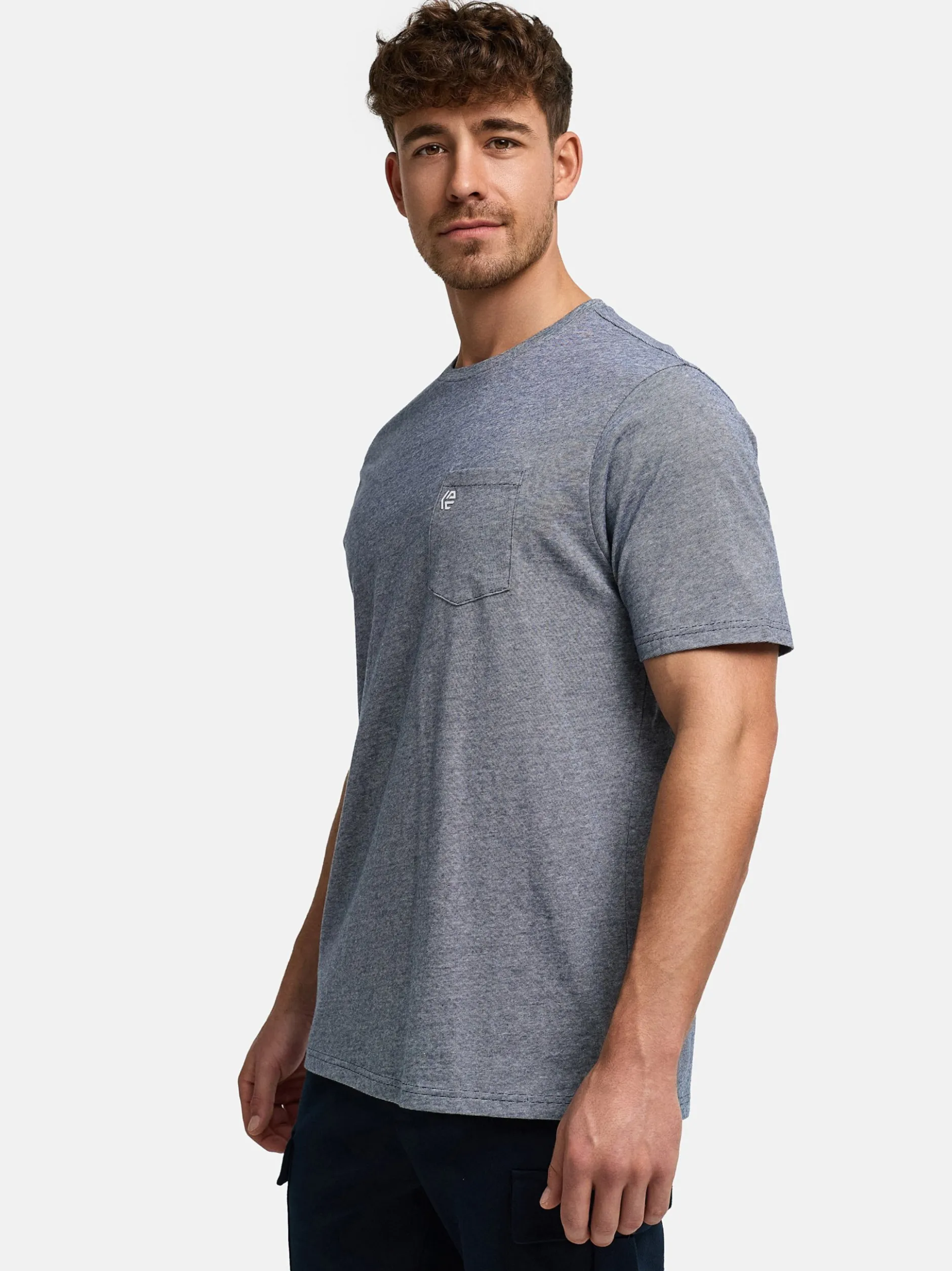 Indicode Herren T-Shirt - INStrib in blau