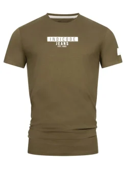 Indicode Herren T-Shirt - INVegas in khaki