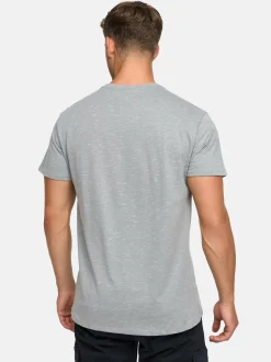 Indicode Herren T-Shirt - Kloge in grau