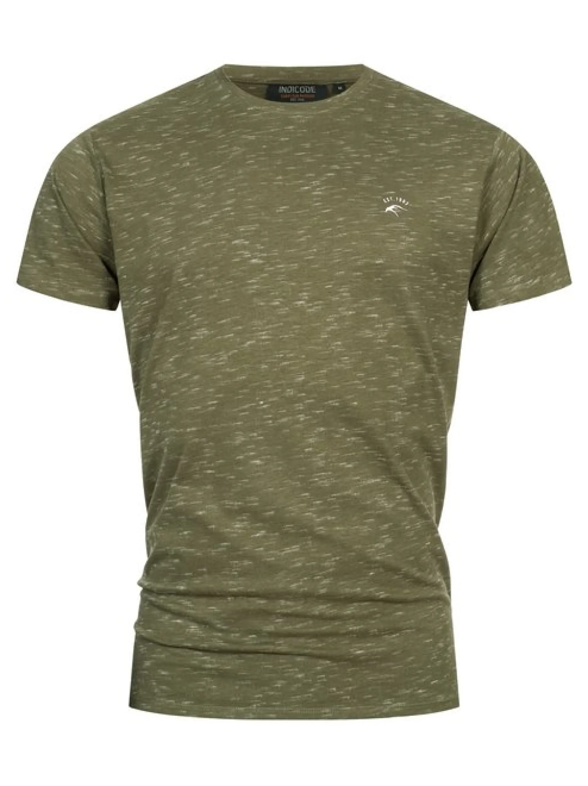 Indicode Herren T-Shirt - Kloge in khaki