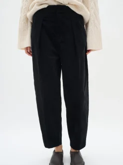 Inwear Damen Casual Hose RikkaIW Mittlere Taille in schwarz