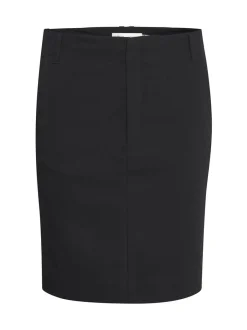 Inwear Damen Rock Zella Mittlere Taille in schwarz