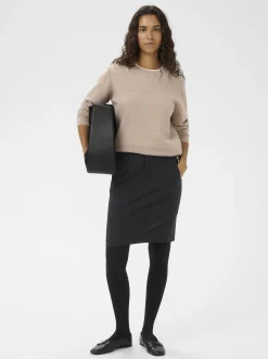 Inwear Damen Rock Zella Mittlere Taille in schwarz