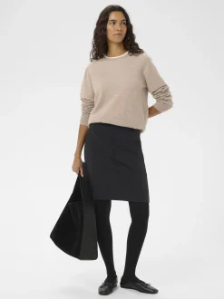Inwear Damen Rock Zella Mittlere Taille in schwarz