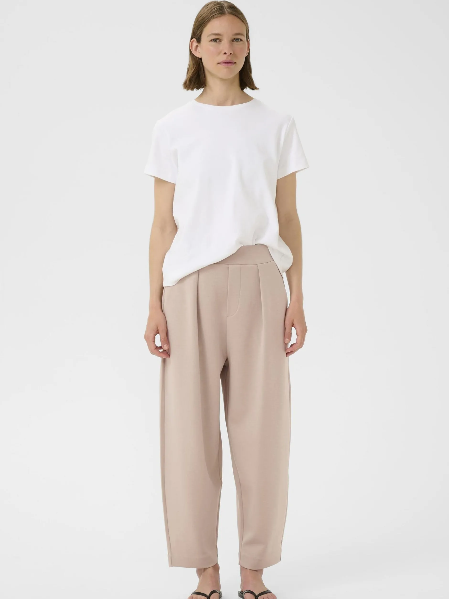 Inwear Damen Strickhose PannieIW Normale Taille mit tiefem Schnitt in grau