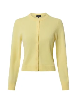 IPURI Damen Cashmere-Strickjacke in gelb