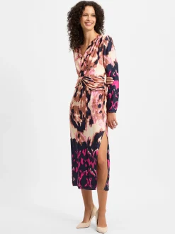 IPURI Damen Kleid in marine rosa - Ärmel: langarm